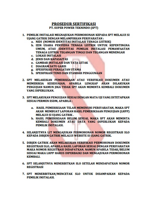 prosedur sertifikasi